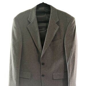 Oscar De La Renta Men's Grey Jacket Blazer Size 42S Wool Cashmere Blend